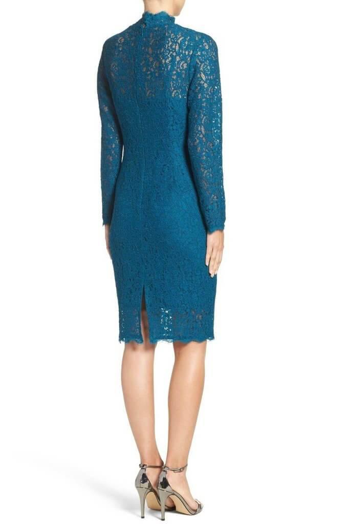 Adrianna Papell Short Long Sleeve Lace Petite Dress - The Dress Outlet Adrianna Papell