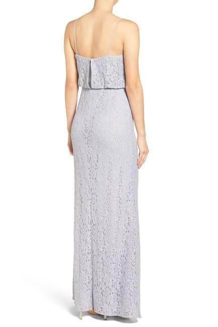 Adrianna Papell Long Formal Spaghetti Strap Lace Dress - The Dress Outlet Adrianna Papell