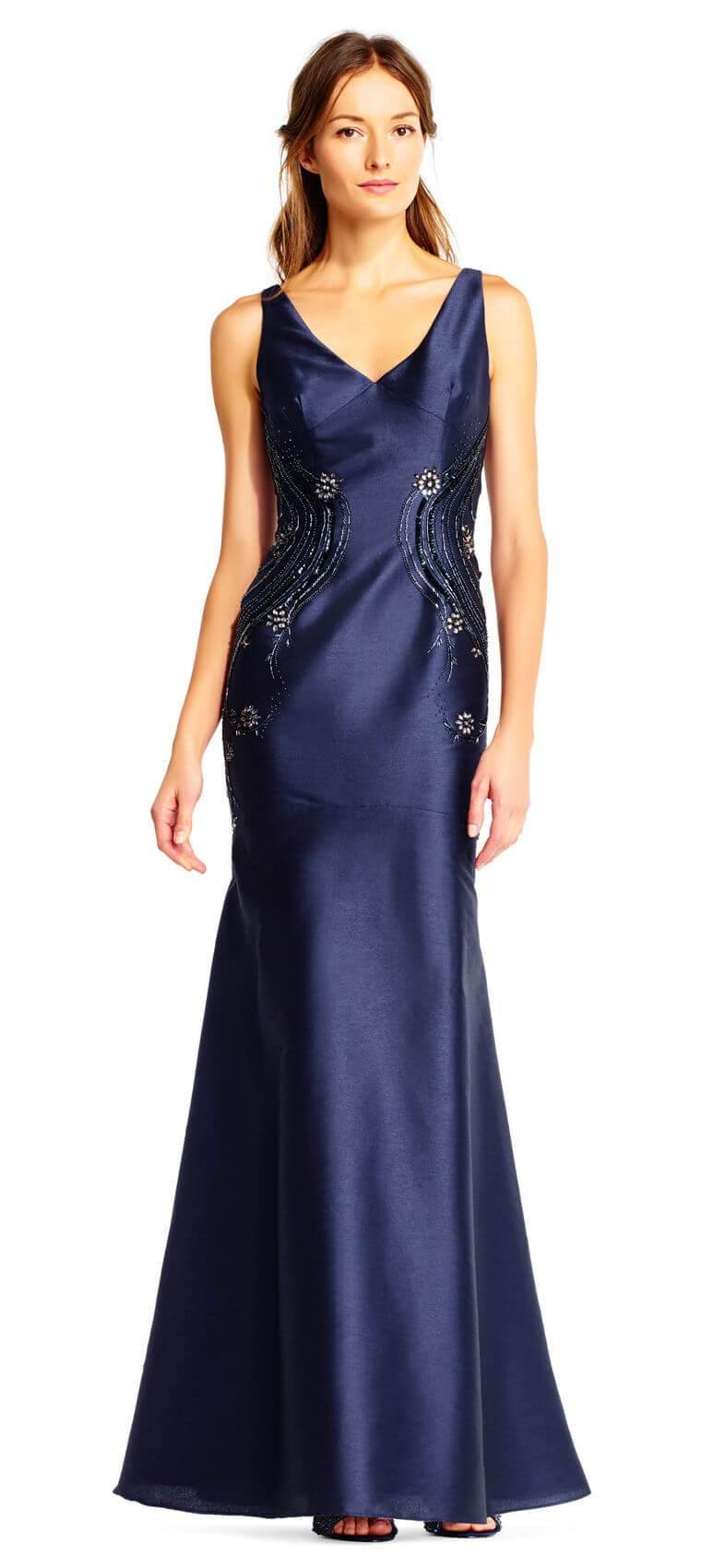 Adrianna Papell Prom Long  Sleeveless Formal Dress - The Dress Outlet Adrianna Papell