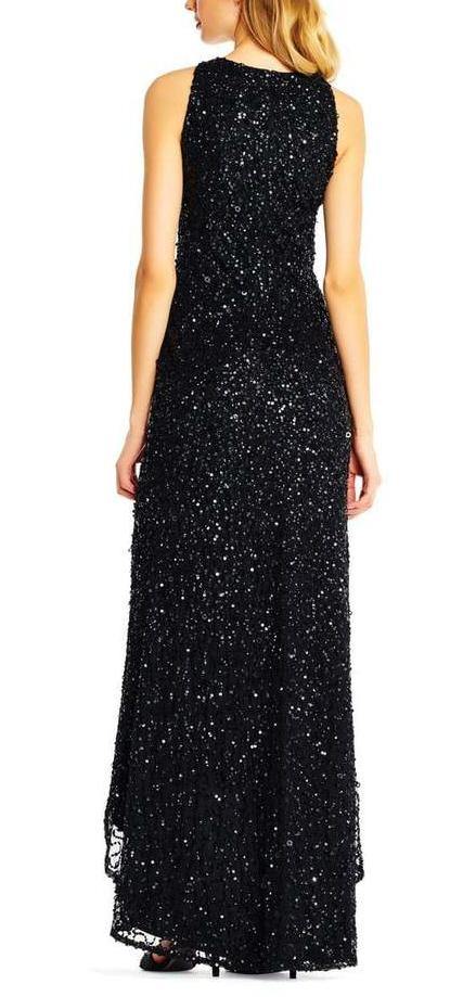 Adrianna Papell Crew Sleeveless Long Prom Dress - The Dress Outlet Adrianna Papell