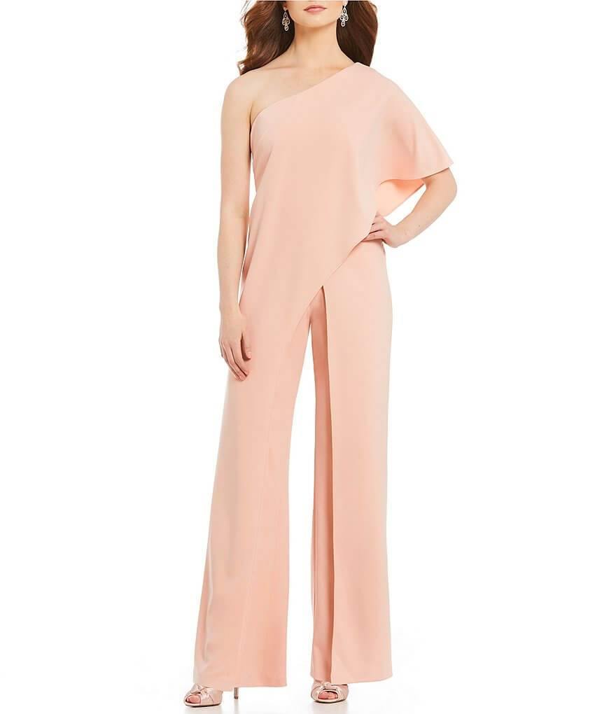 Adrianna Papell One Shoulder Pant Jumpsuit Formal - The Dress Outlet Adrianna Papell