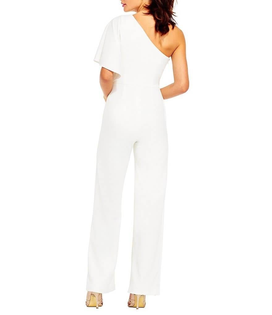 Adrianna Papell One Shoulder Pant Jumpsuit Formal - The Dress Outlet Adrianna Papell