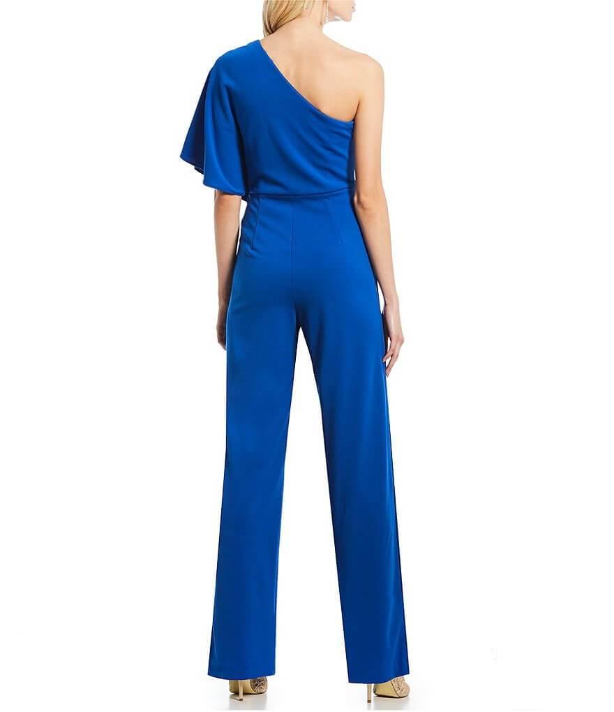 Adrianna Papell One Shoulder Pant Jumpsuit Formal - The Dress Outlet Adrianna Papell