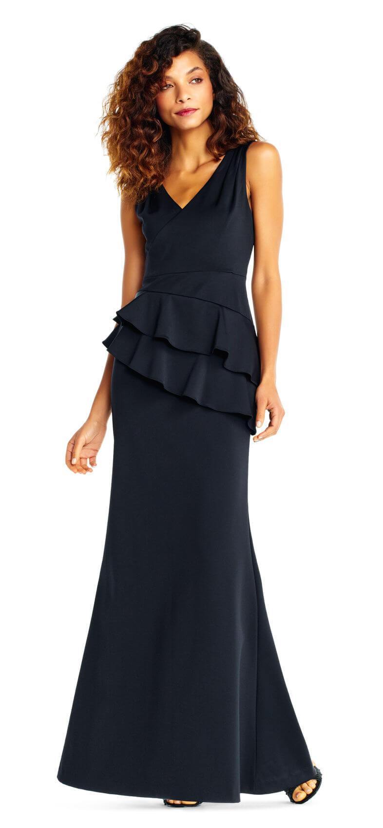 Adrianna Papell Long Sleeveless Formal Dress - The Dress Outlet Adrianna Papell