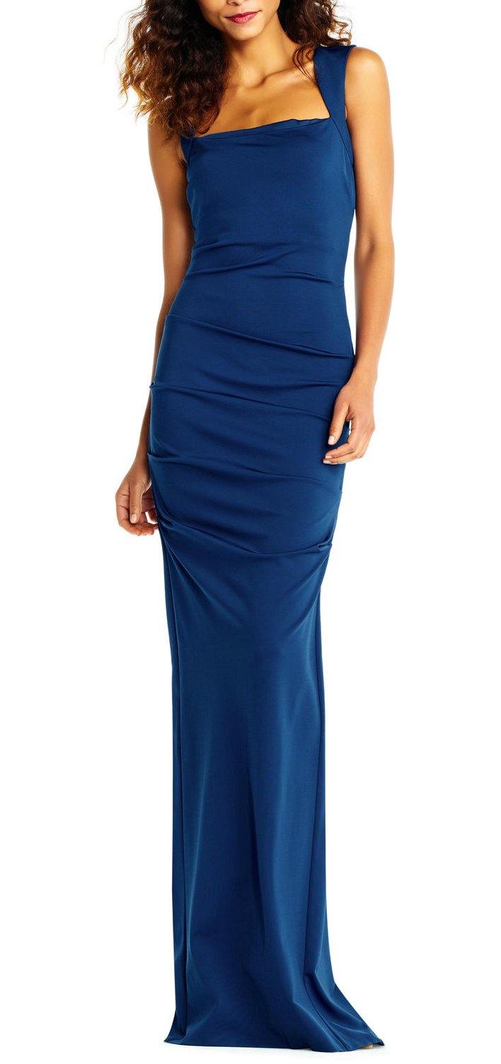 Adrianna Papell Long Formal Jersey Dress - The Dress Outlet Adrianna Papell