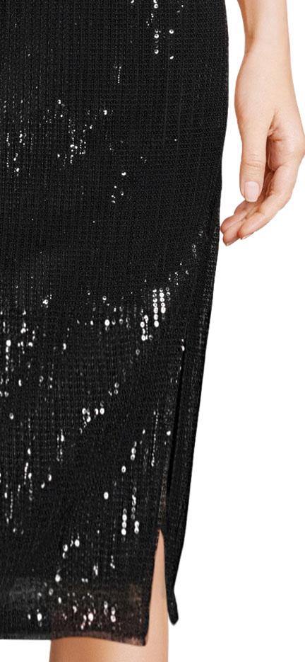 Adrianna Papell Scoop Neck Sleeveless Short Sequin Dress - The Dress Outlet Adrianna Papell