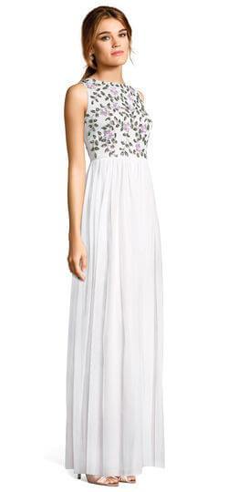 Adrianna Papel Long Formal Prom Dress Ivory Multi - The Dress Outlet Adrianna Papell