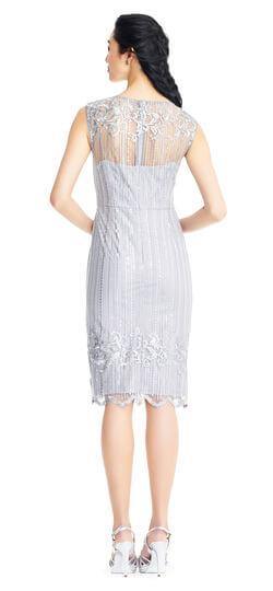 Adrianna Papell Short Formal Sleeveless Cocktail Dress - The Dress Outlet Adrianna Papell