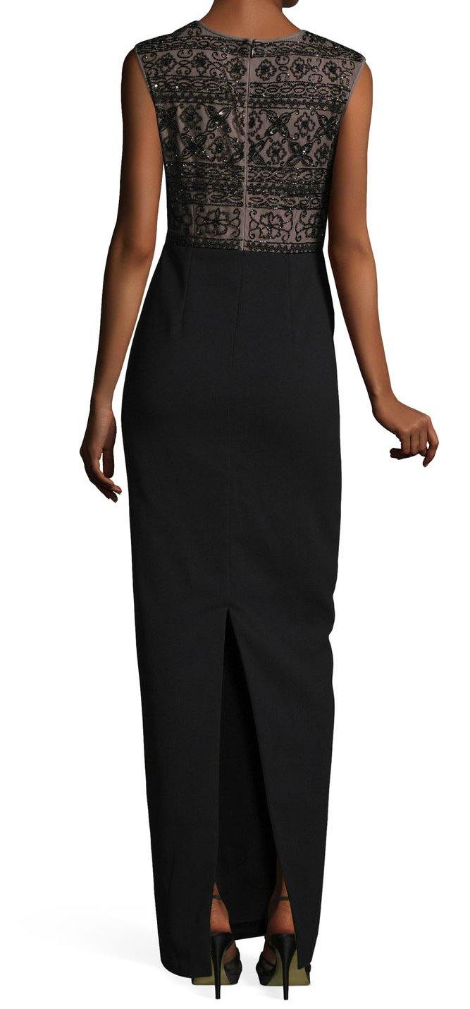 Adrianna Papell Crew Neck Sleeveless Formal Long Dress - The Dress Outlet Adrianna Papell