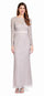 Adrianna Papell Long Sleeve Formal Lace Dress - The Dress Outlet Adrianna Papell