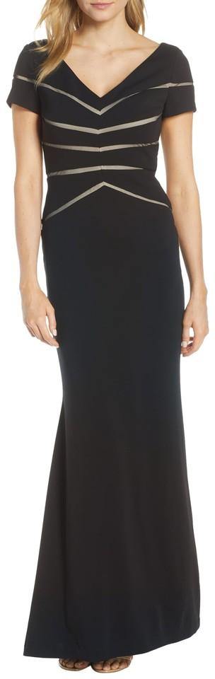 Adrianna Papell Long Formal Black Evening Dress - The Dress Outlet Adrianna Papell