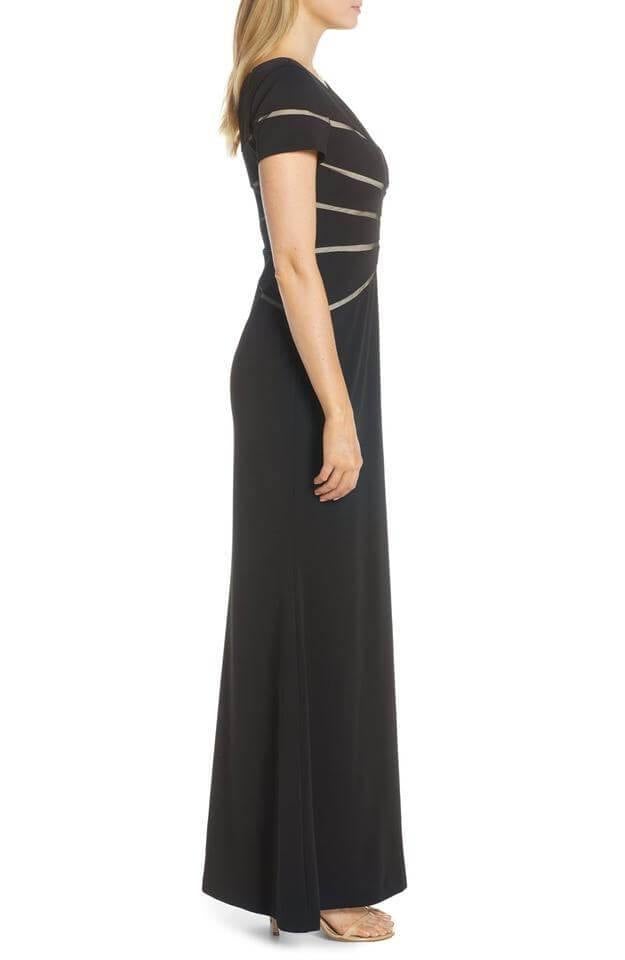 Adrianna Papell Long Formal Black Evening Dress - The Dress Outlet Adrianna Papell