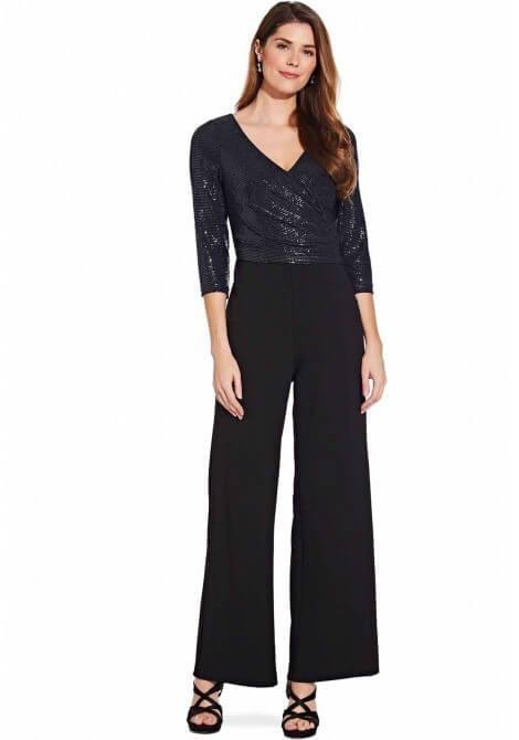 Adrianna Papell Long Formal Sequins Pant Suit - The Dress Outlet Adrianna Papell