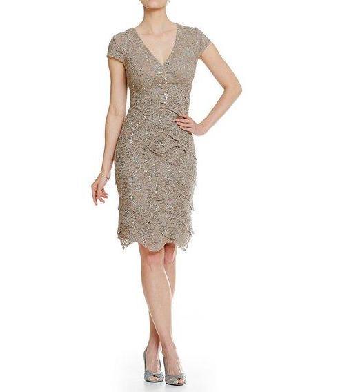 Alex Evenings Short Formal Dress Cocktail - The Dress Outlet Alex Evenings