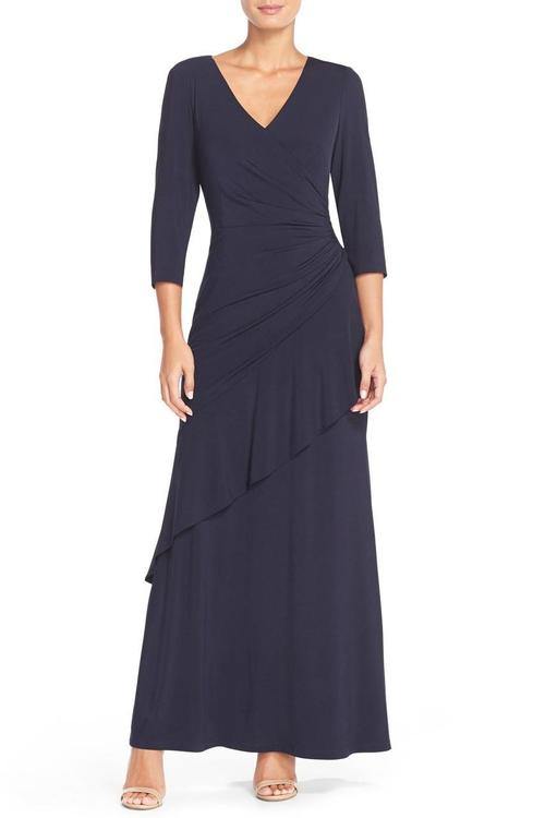 Alex Evenings Long Formal Dress Casual - The Dress Outlet Alex Evenings