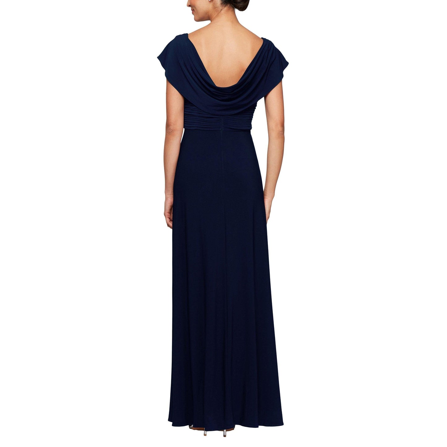 Alex Evenings Long Formal Pleated Dress 8135149 - The Dress Outlet