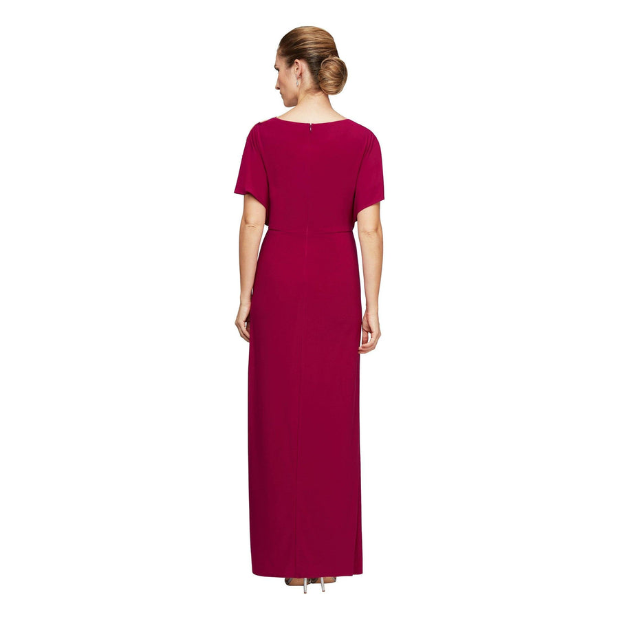 Alex Evenings Long Formal Slit Dress 81351544 - The Dress Outlet