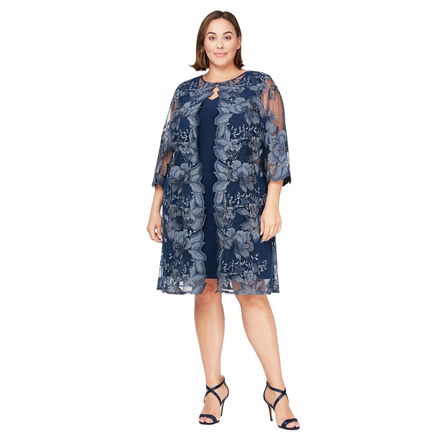 Alex Evenings Plus Size Short Jacket Dress 84122202 - The Dress Outlet