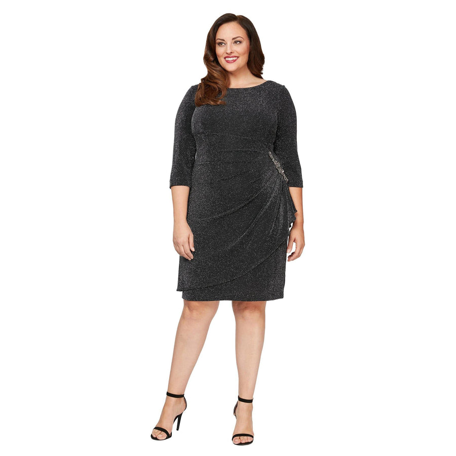 Alex Evenings Plus Size Short Beaded Dress 8427510 - The Dress Outlet