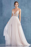 Andrea & Leo CDA0672 Sexy Long Wedding Dress Bridal Ivory/Nude