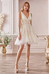 Andrea & Leo A1012 Short Bridal Dress Wedding White