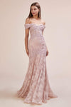 Andrea & Leo CDA0666 Long Prom Dress Evening Gown Dusty Rose