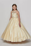 Beaded Gown with Keyhole Back Flower Girl Dress - The Dress Outlet Cinderella Couture