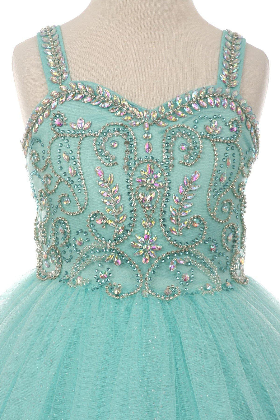 Beaded Gown with Shrug Flower Girl Dress - The Dress Outlet Cinderella Couture