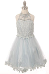 Beaded Sequin Short Flower Girl Dress - The Dress Outlet Cinderella Couture