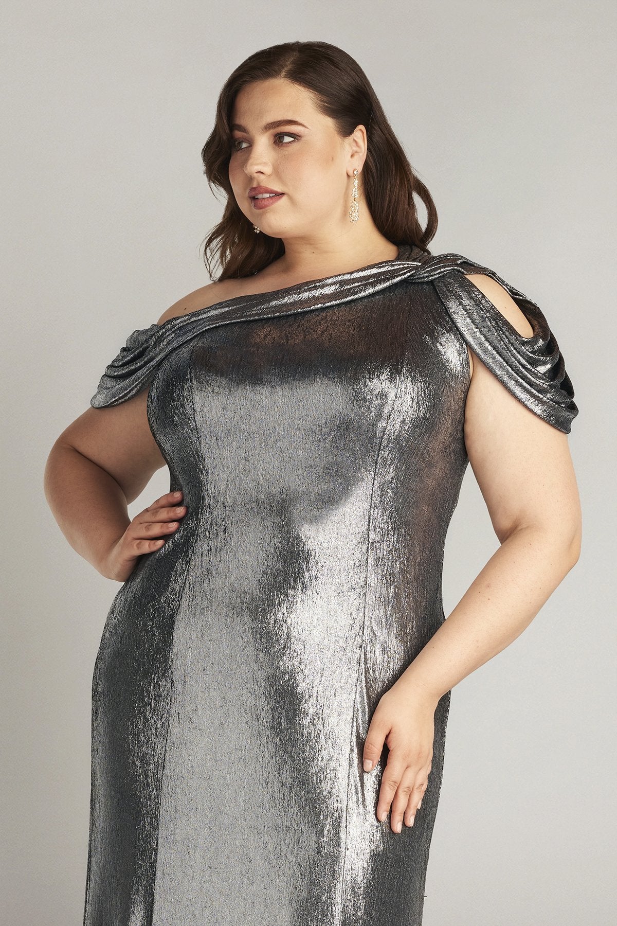 Plus size metallic dress hotsell