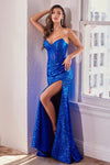 Prom Dresses Formal Sequin Prom Long Dress Royal