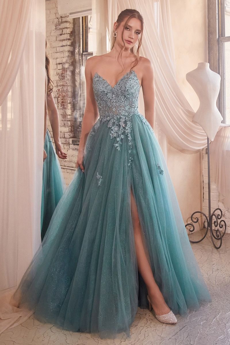 Prom Dresses Glitter Formal Prom Long Dress Teal