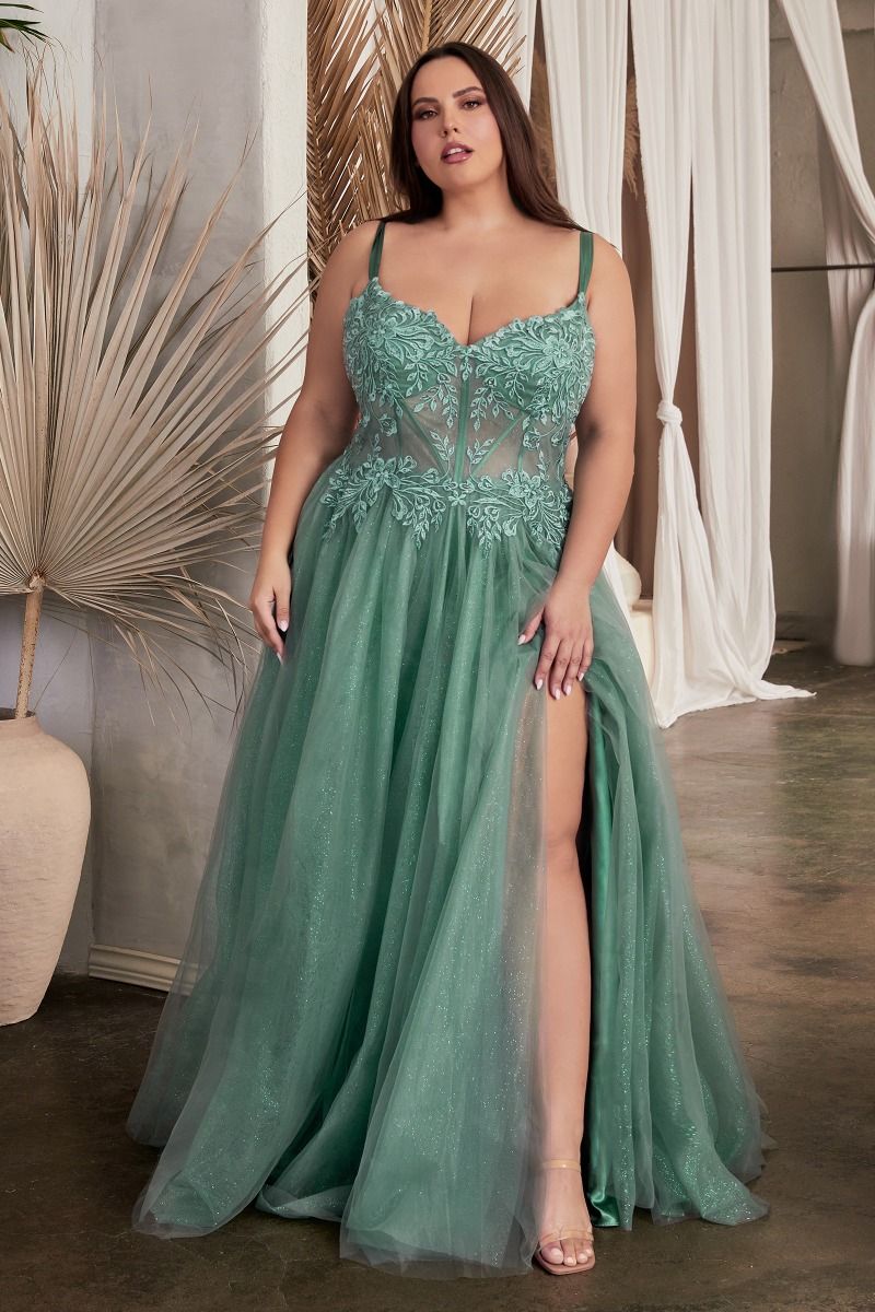 Plus Size Dresses A Line Plus Size Formal Prom Long Dress Dusty Teal