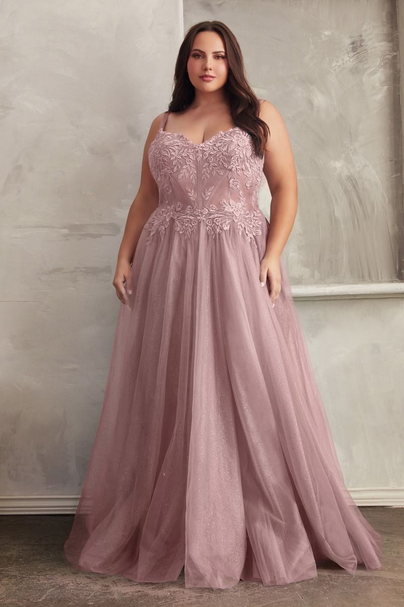 Plus Size Dresses A Line Plus Size Formal Prom Long Dress Mauve