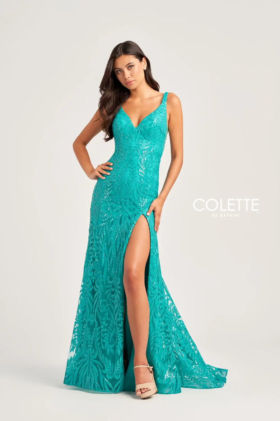 Prom Dresses Sequin Formal Long Mermaid Prom Dress Seafoam