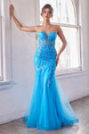 Prom Dresses Long Glitter Sequin Formal Prom Dress Ocean Blue