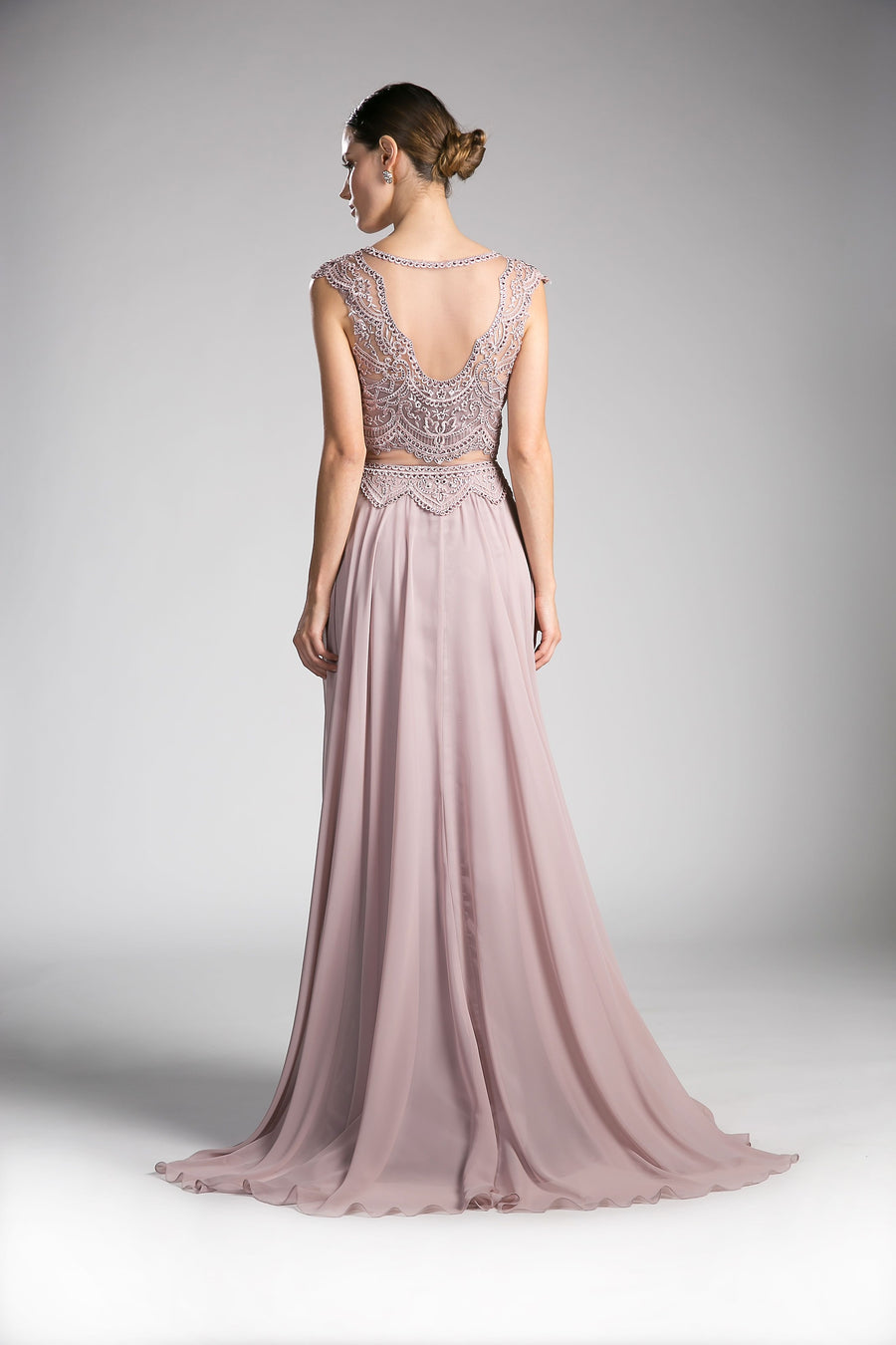 Prom Long Dress Formal - The Dress Outlet Mauve