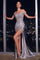 A Line Off Shoulder Sexy Long Prom Dress Silver