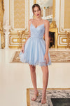 Prom Dresses Spaghetti Strap Prom Dress Light Blue