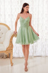 Prom Dresses Spaghetti Strap Prom Dress Sage