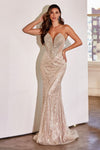 Cinderella Divine CD0216 Long Strapless Fitted Prom Dress