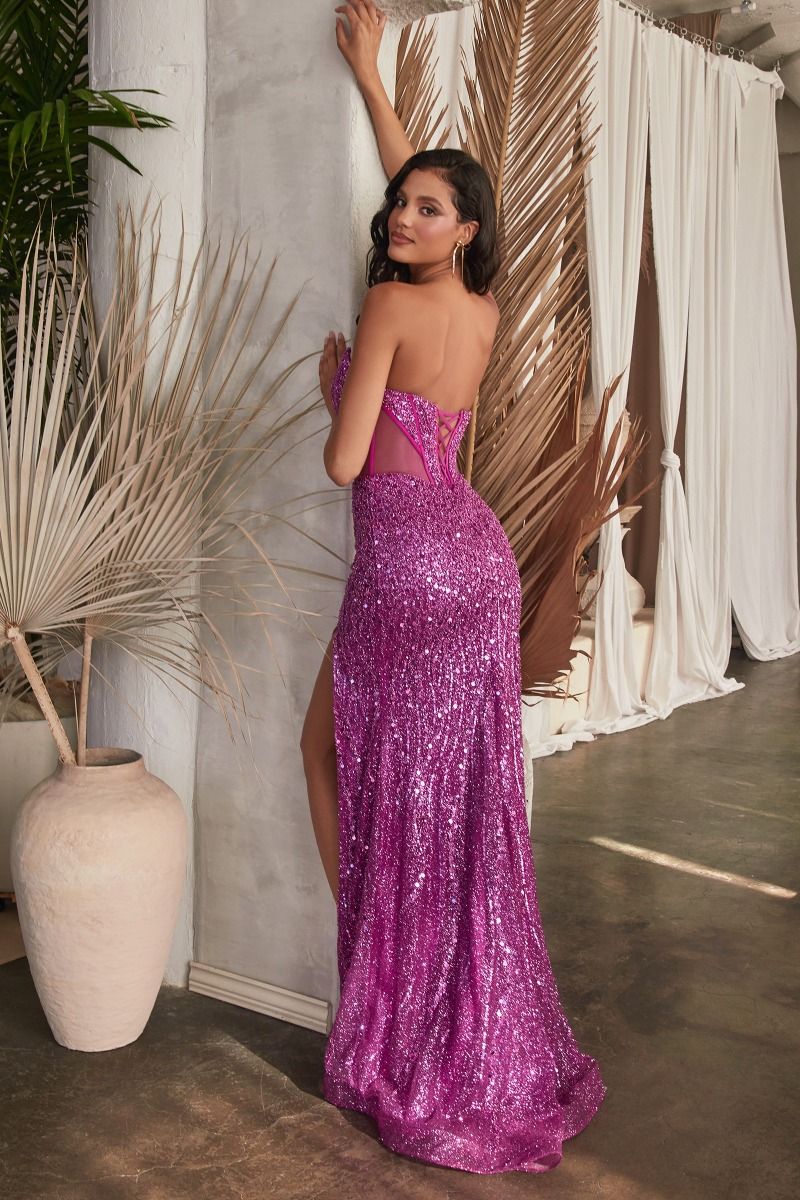 Prom Dresses Formal Prom Sequin Long Dress Amethyst