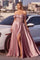 Prom Dresses Beaded A Line Long Formal Corset Prom Dress Dusty Rose