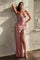 Prom Dresses Fitted Formal Prom Long Dress Dusty Rose