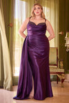 Plus Size Dresses Beaded Plus Size Formal Prom Long Dress Eggplant