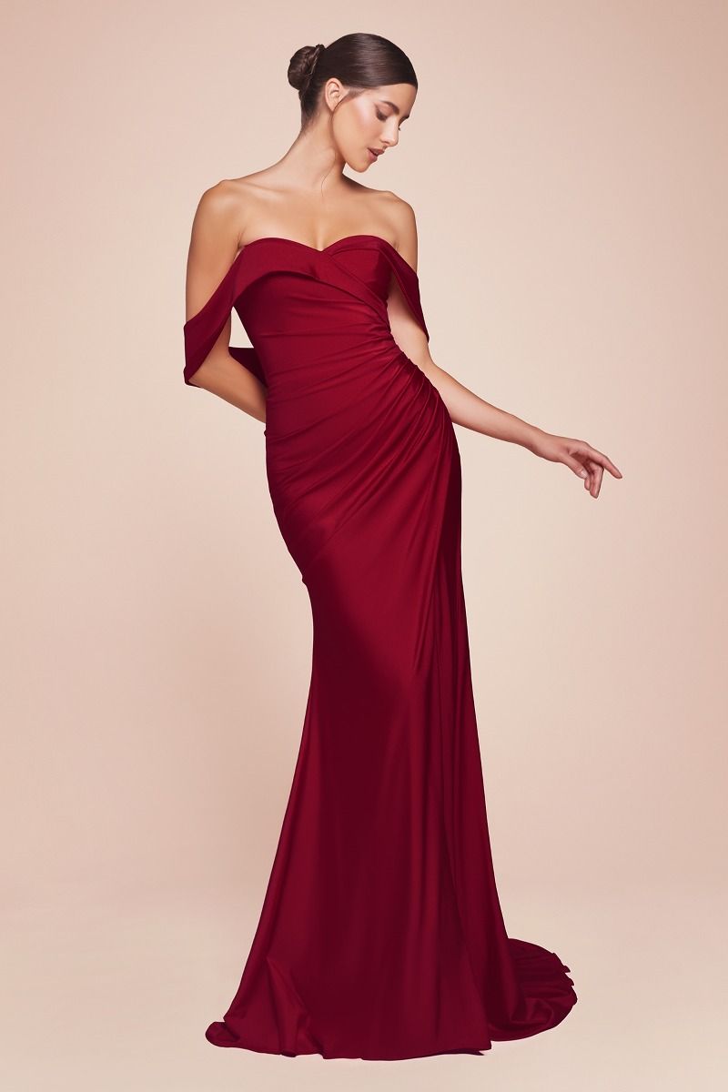 Prom Dresses Long Formal Fitted Evening Plus Size Dress  Burgundy