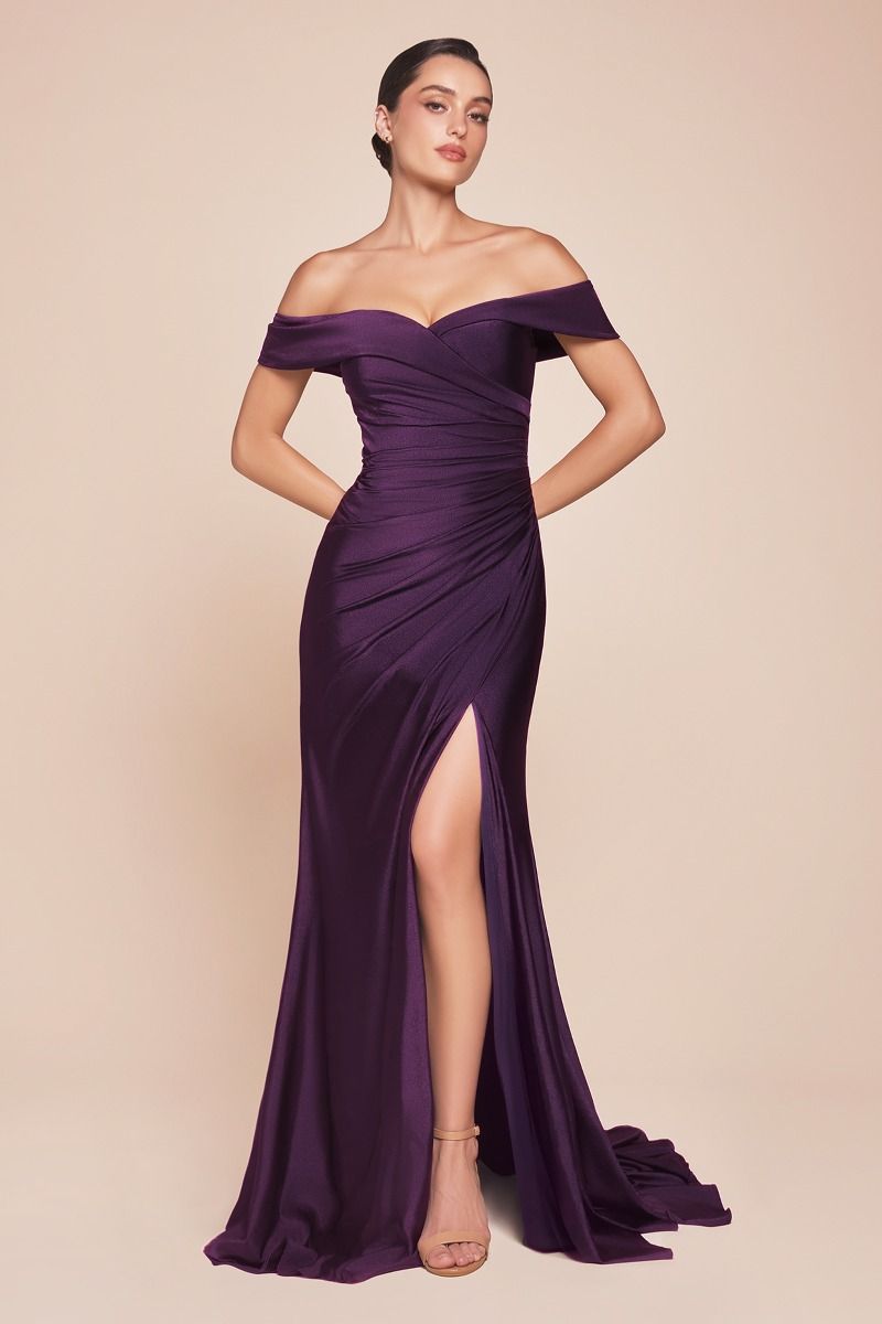 Prom Dresses Long Formal Fitted Evening Plus Size Dress  Eggplant