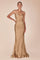 Prom Dresses Long Fitted Formal Prom Dress Nude Gold