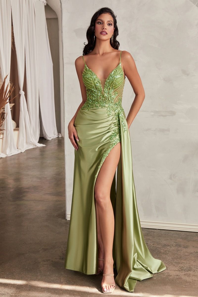 Prom Dresses Long Formal Prom Beaded Dress Greenery