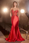 Prom Dresses Long Fitted Prom Gown Red